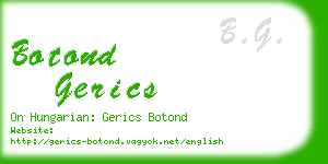 botond gerics business card